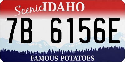 ID license plate 7B6156E