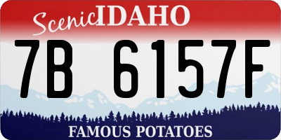ID license plate 7B6157F