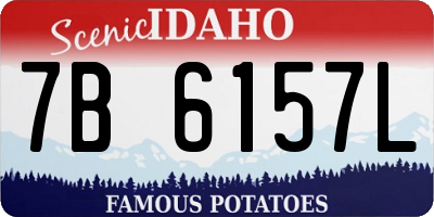ID license plate 7B6157L