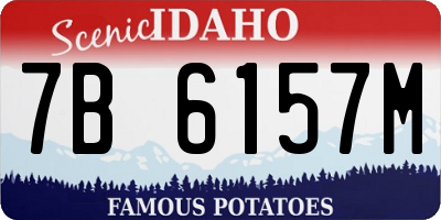 ID license plate 7B6157M