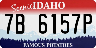 ID license plate 7B6157P