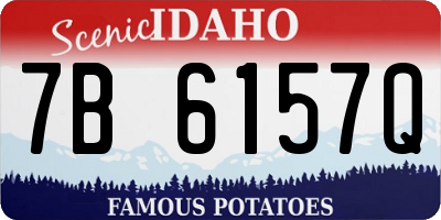 ID license plate 7B6157Q