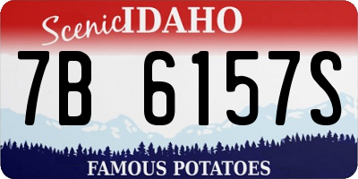 ID license plate 7B6157S