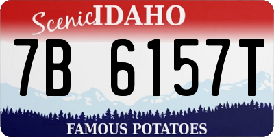 ID license plate 7B6157T
