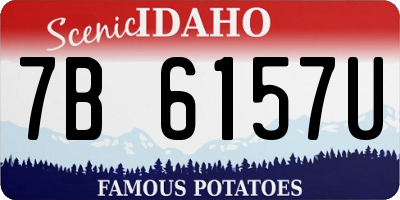 ID license plate 7B6157U
