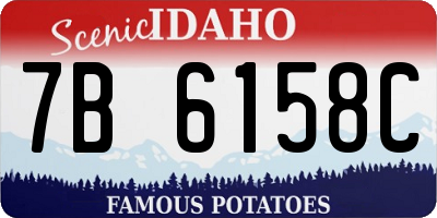 ID license plate 7B6158C