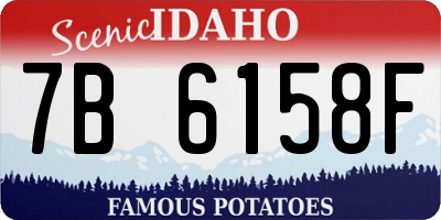 ID license plate 7B6158F