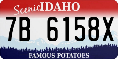 ID license plate 7B6158X