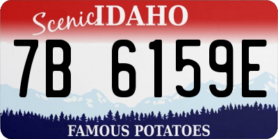 ID license plate 7B6159E