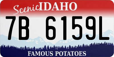ID license plate 7B6159L