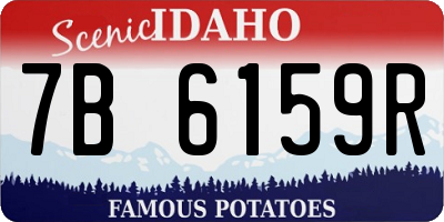 ID license plate 7B6159R