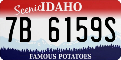 ID license plate 7B6159S