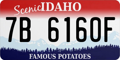 ID license plate 7B6160F
