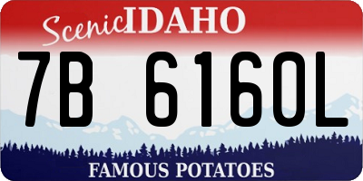 ID license plate 7B6160L
