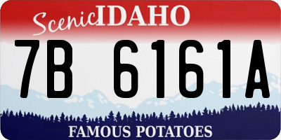 ID license plate 7B6161A