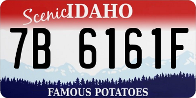 ID license plate 7B6161F
