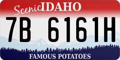 ID license plate 7B6161H