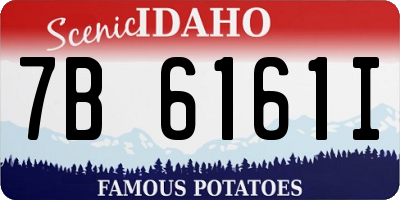 ID license plate 7B6161I