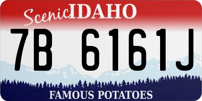 ID license plate 7B6161J
