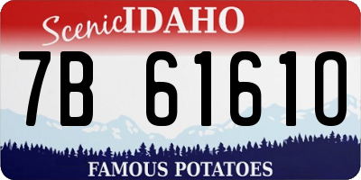 ID license plate 7B6161O