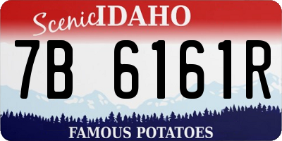 ID license plate 7B6161R