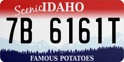 ID license plate 7B6161T