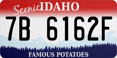 ID license plate 7B6162F