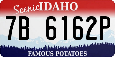 ID license plate 7B6162P