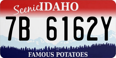 ID license plate 7B6162Y