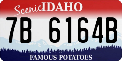 ID license plate 7B6164B