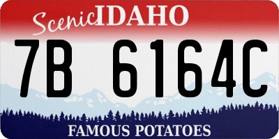 ID license plate 7B6164C