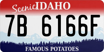 ID license plate 7B6166F
