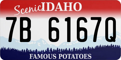 ID license plate 7B6167Q