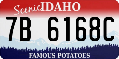 ID license plate 7B6168C