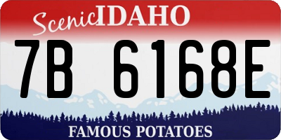 ID license plate 7B6168E