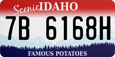 ID license plate 7B6168H