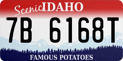 ID license plate 7B6168T