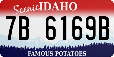ID license plate 7B6169B