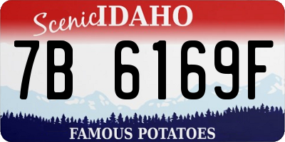 ID license plate 7B6169F