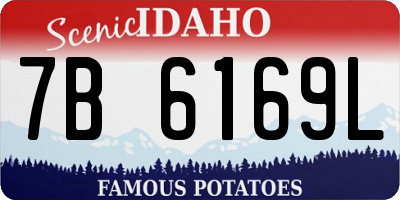 ID license plate 7B6169L