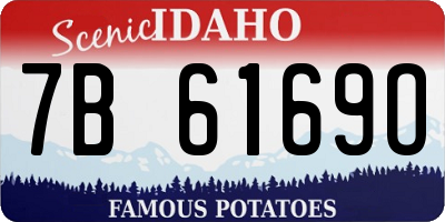 ID license plate 7B6169O