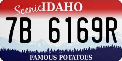 ID license plate 7B6169R