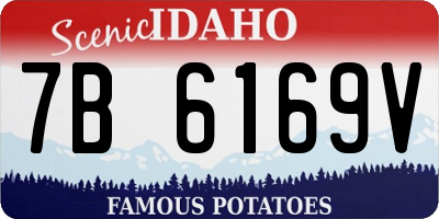 ID license plate 7B6169V