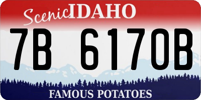 ID license plate 7B6170B