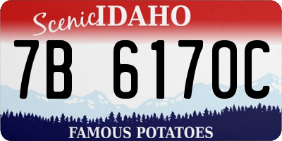 ID license plate 7B6170C