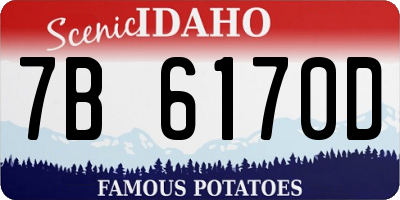 ID license plate 7B6170D
