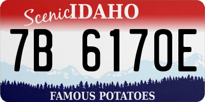 ID license plate 7B6170E