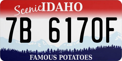 ID license plate 7B6170F
