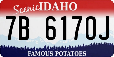 ID license plate 7B6170J