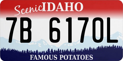 ID license plate 7B6170L